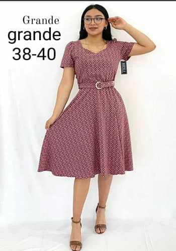 Vestido  largo color Vino talla Grande  estilo Circular