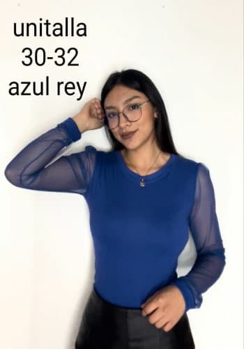 Blusa larga color Azul rey talla Unitalla estilo Manga velo