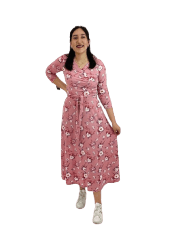 Vestido  largo color Rosa talla Grande  estilo Medio circular 