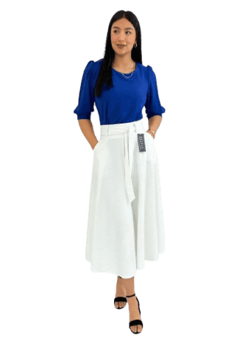 Falda larga color Hueso talla Unitalla estilo Circular