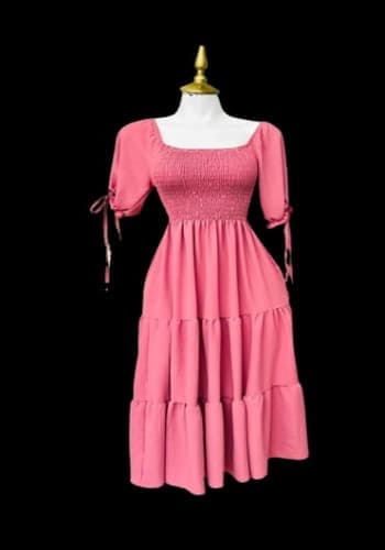 Vestido  largo color Rosa talla Unitalla estilo Olanes 