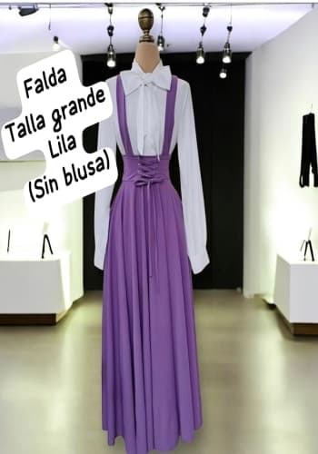 Falda larga color Lila talla Grande  estilo Circular