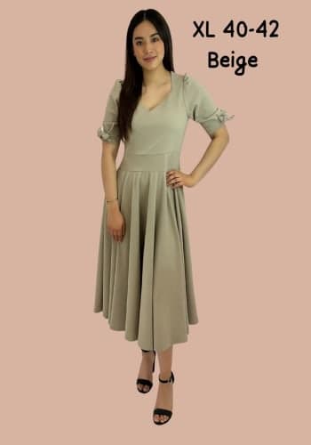 Vestido  largo color Beige  talla Extragrande  estilo Circular