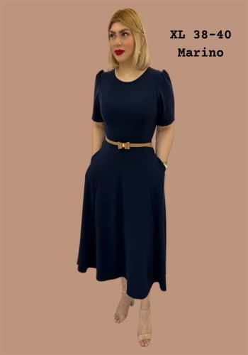 Vestido  largo color Marino talla Grande  estilo Circular