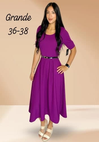 Vestido  largo color Bugambilia  talla Grande  estilo Circular