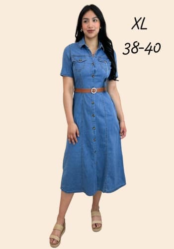 Vestido  largo color Bleach talla Extragrande  estilo Línea A